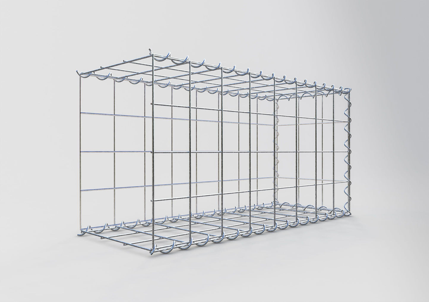 Anbaugabione Typ 2 80 cm x 40 cm x 30 cm (L x H x T), Maschenweite 10 cm x 10 cm, Spirale
