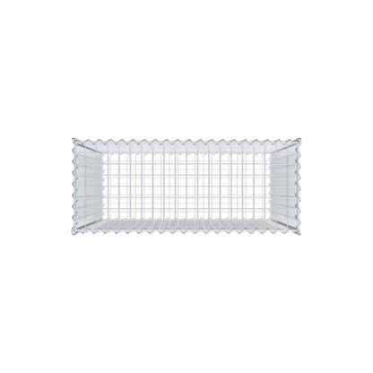 Schanskorf 100 cm x 100 cm x 40 cm (L x H x D), maaswijdte 5 cm x 5 cm, spiraalvormig