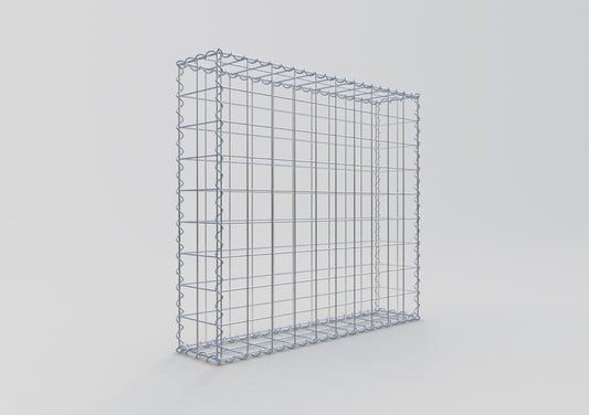 Gabione 100 cm x 90 cm x 20 cm (L x H x T), Maschenweite 10 cm x 10 cm, Spirale
