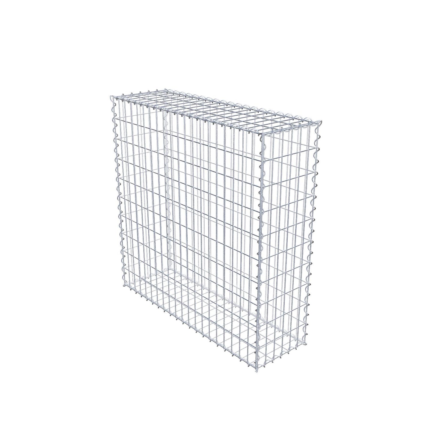 Gabion 100 cm x 100 cm x 30 cm (L x H x P), mailles 5 cm x 10 cm, spirale