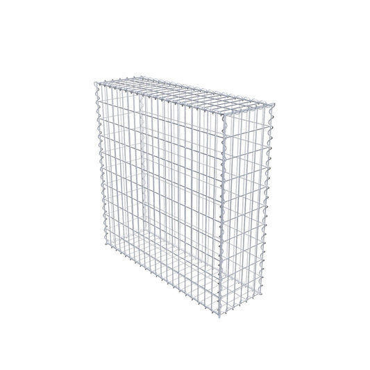 Gabbione 100 cm x 100 cm x 30 cm (L x H x P), maglia 5 cm x 10 cm, spirale