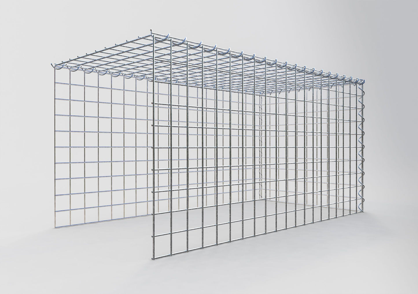 Gabbione aggiuntivo tipo 4 100 cm x 50 cm x 50 cm (L x H x P), dimensione maglia 5 cm x 5 cm, a spirale