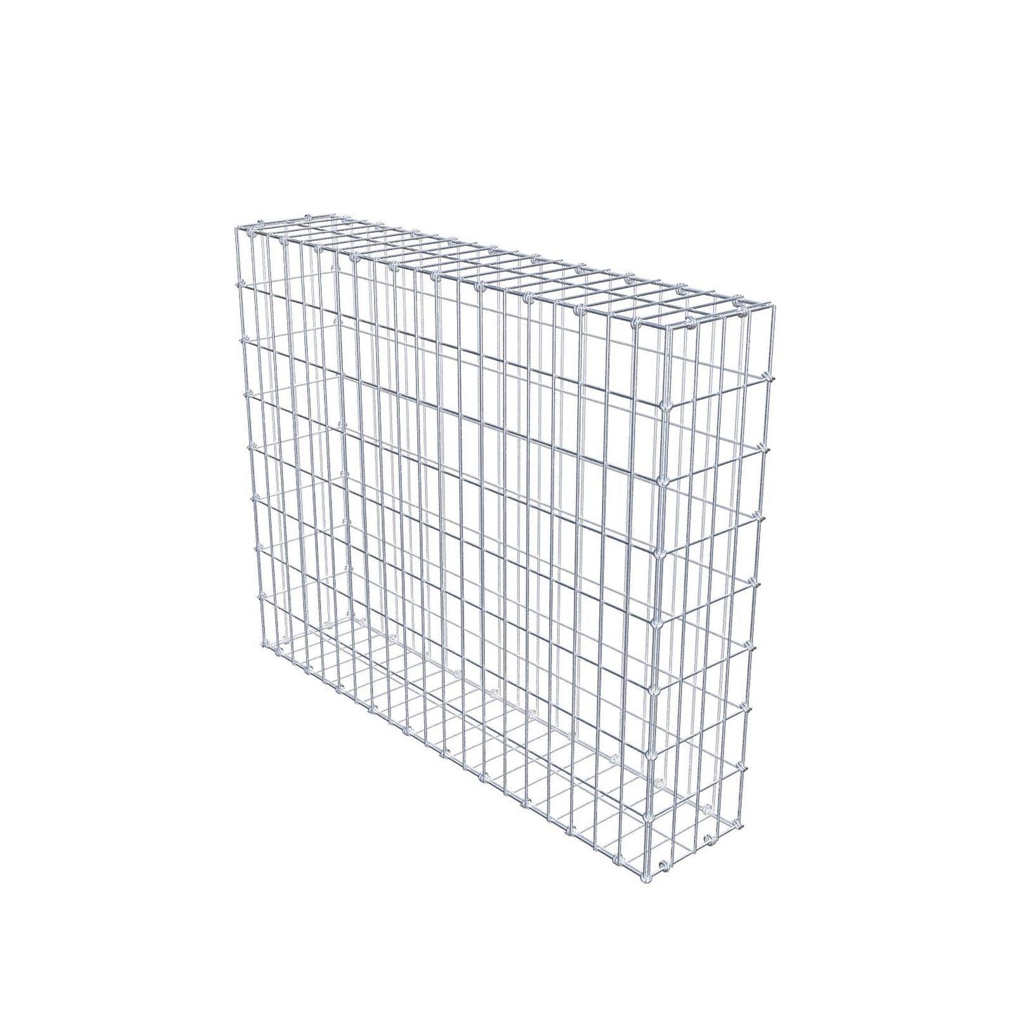 Gabione 100 cm x 80 cm x 20 cm (L x H x T), Maschenweite 5 x 10 cm, Spiralring