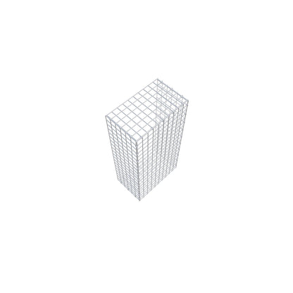 Fourche rapportée type 2 100 cm x 30 cm x 50 cm (L x H x P), mailles 5 cm x 5 cm, anneau C