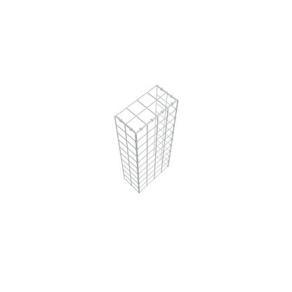Gabião Tipo 4 100 cm x 20 cm x 40 cm (C x A x P), malhagem 10 cm x 10 cm, anel C