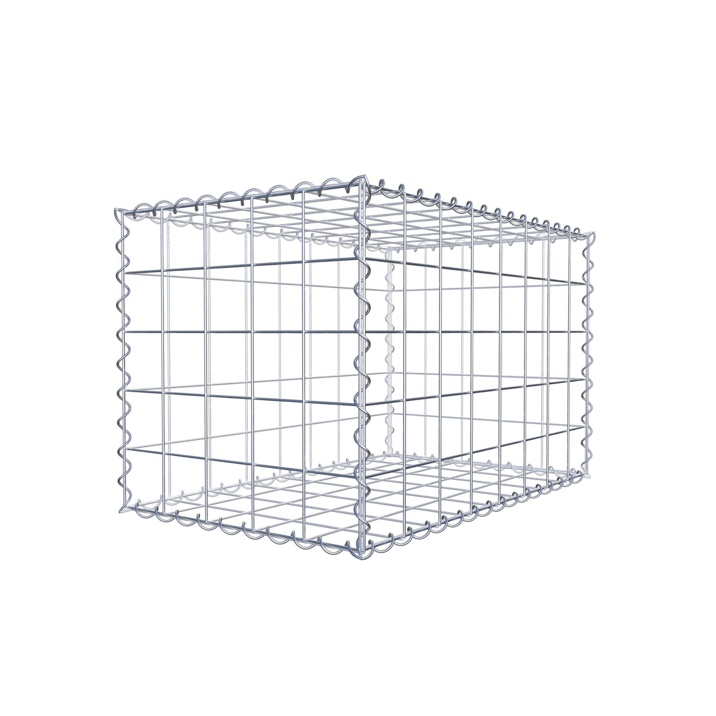 Schanskorf 80 cm x 50 cm x 50 cm (L x H x D), maaswijdte 10 cm x 10 cm, spiraal