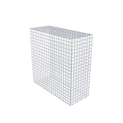 Mounted gabion type 2 100 cm x 100 cm x 40 cm (L x H x D), mesh size 5 cm x 5 cm, C-ring