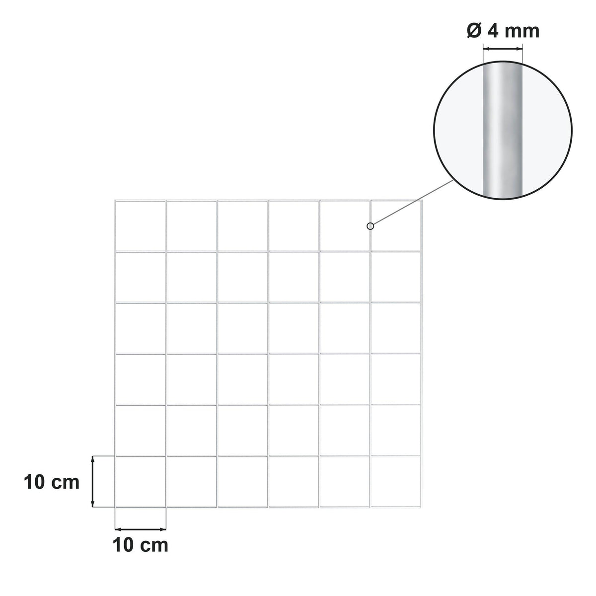 Gabion 100 cm x 30 cm x 40 cm (L x H x D), maskestørrelse 10 cm x 10 cm, spiral