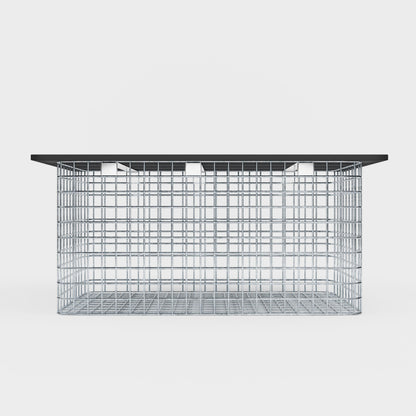 Tuinbank 102 x 50 x 52 cm MW 5 x 5 cm thermisch verzinkt, met gerecycled blad in antraciet