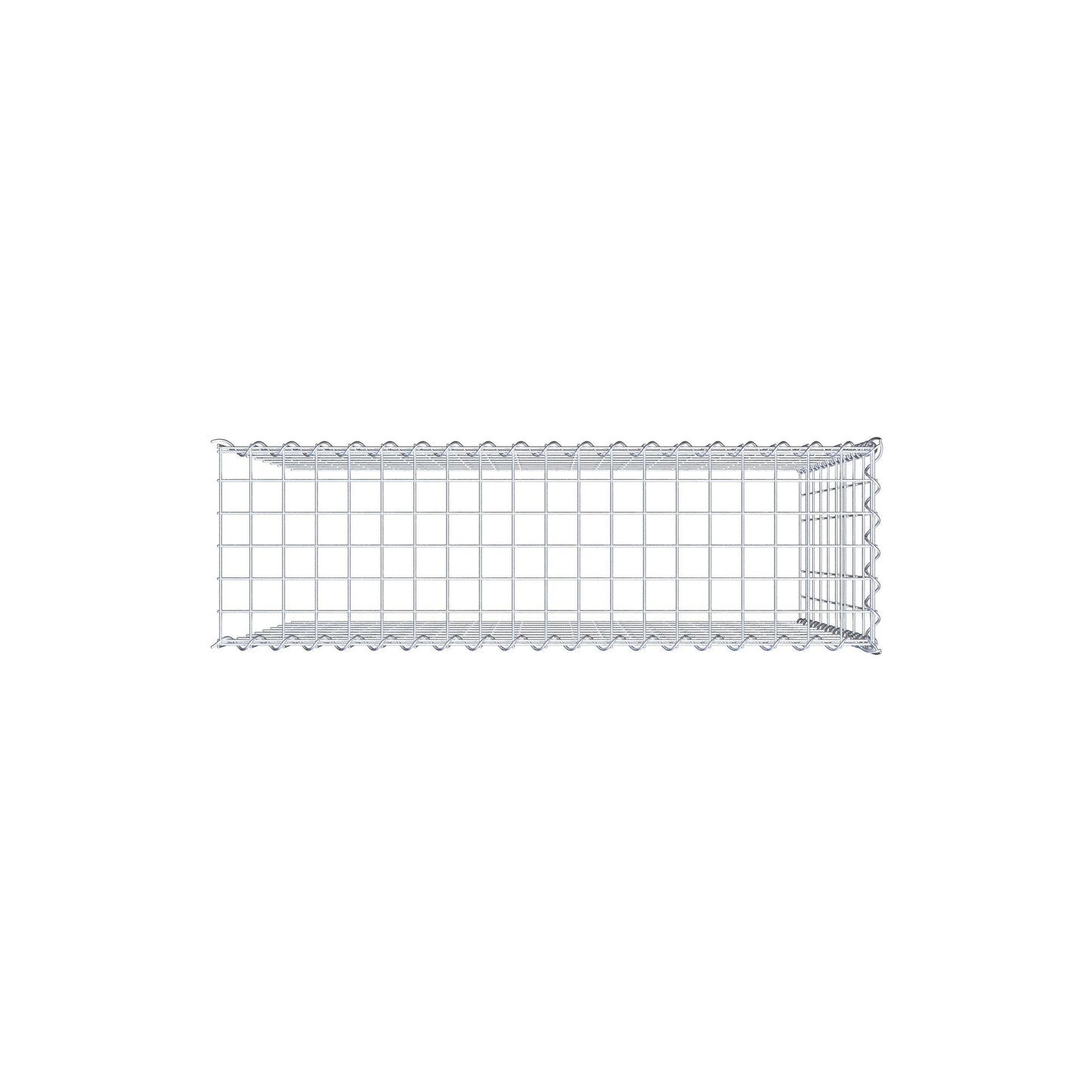 Aangegroeide schanskorf type 4 100 cm x 90 cm x 30 cm (L x H x D), maaswijdte 5 cm x 10 cm, spiraal
