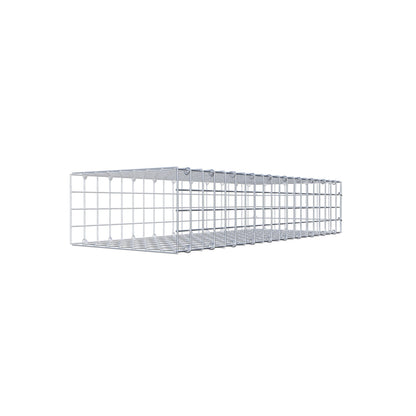 Gavión complementario de tipo 2 100 cm x 20 cm x 40 cm (largo x alto x fondo), malla 5 cm x 5 cm, anillo en C