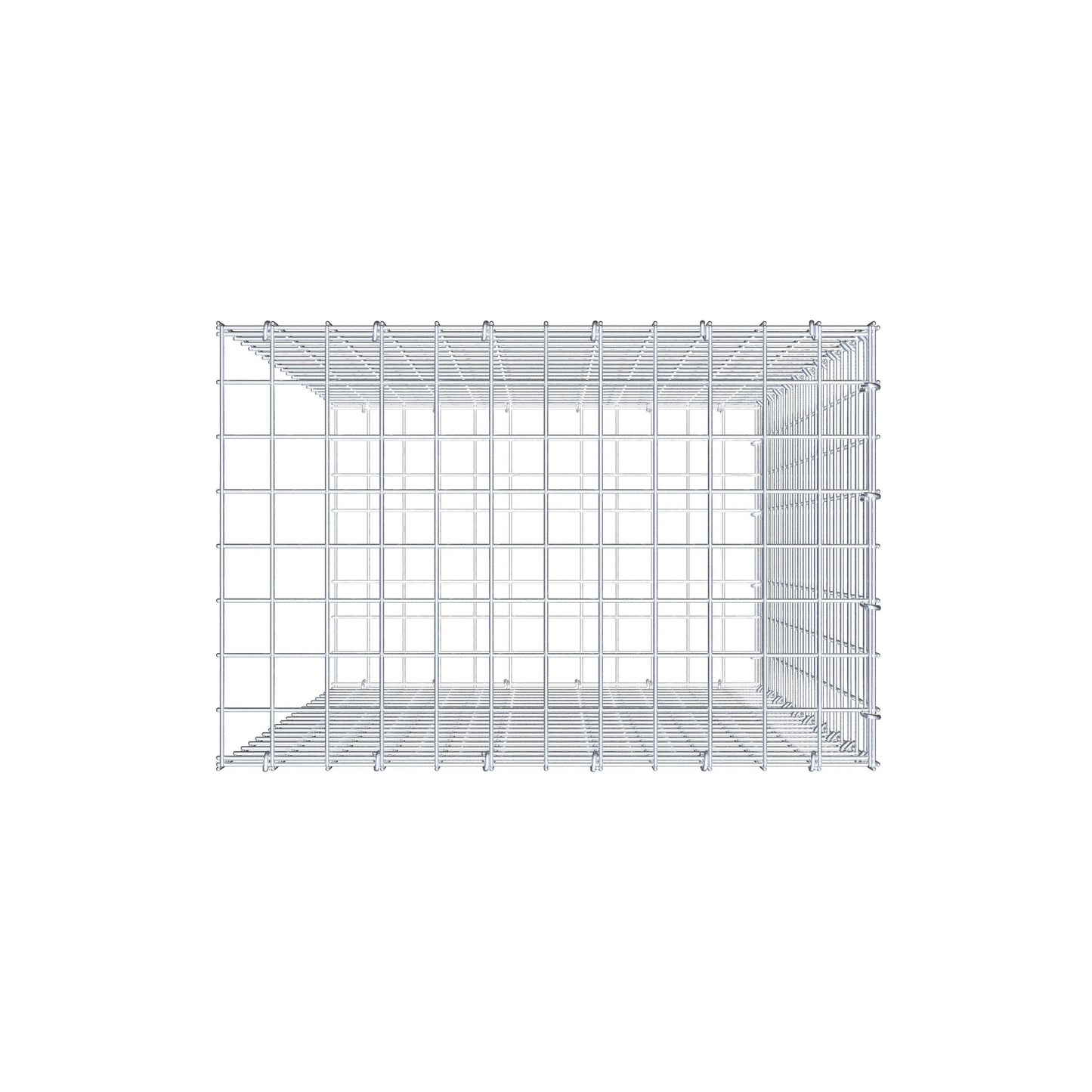 Fourche rapportée type 2 100 cm x 60 cm x 40 cm (L x H x P), mailles 5 cm x 5 cm, anneau C