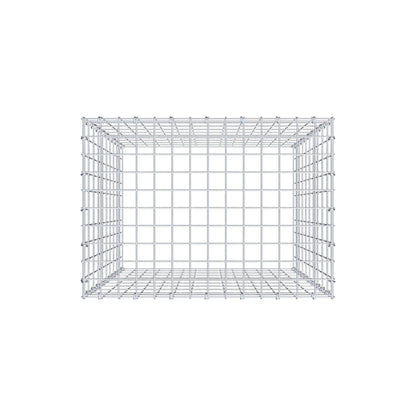 Typ 3 påbyggnadsgabion 100 cm x 70 cm x 50 cm (L x H x D), maskstorlek 5 cm x 10 cm, C-ring