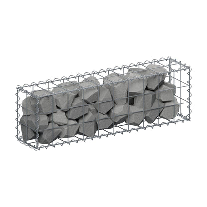 Gabião 100 cm x 30 cm x 20 cm (C x A x P), malhagem 10 cm x 10 cm, espiral