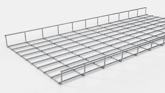 Altezza canalina 110 cm, profondità 5 cm, dimensione maglia 5 x 10 cm