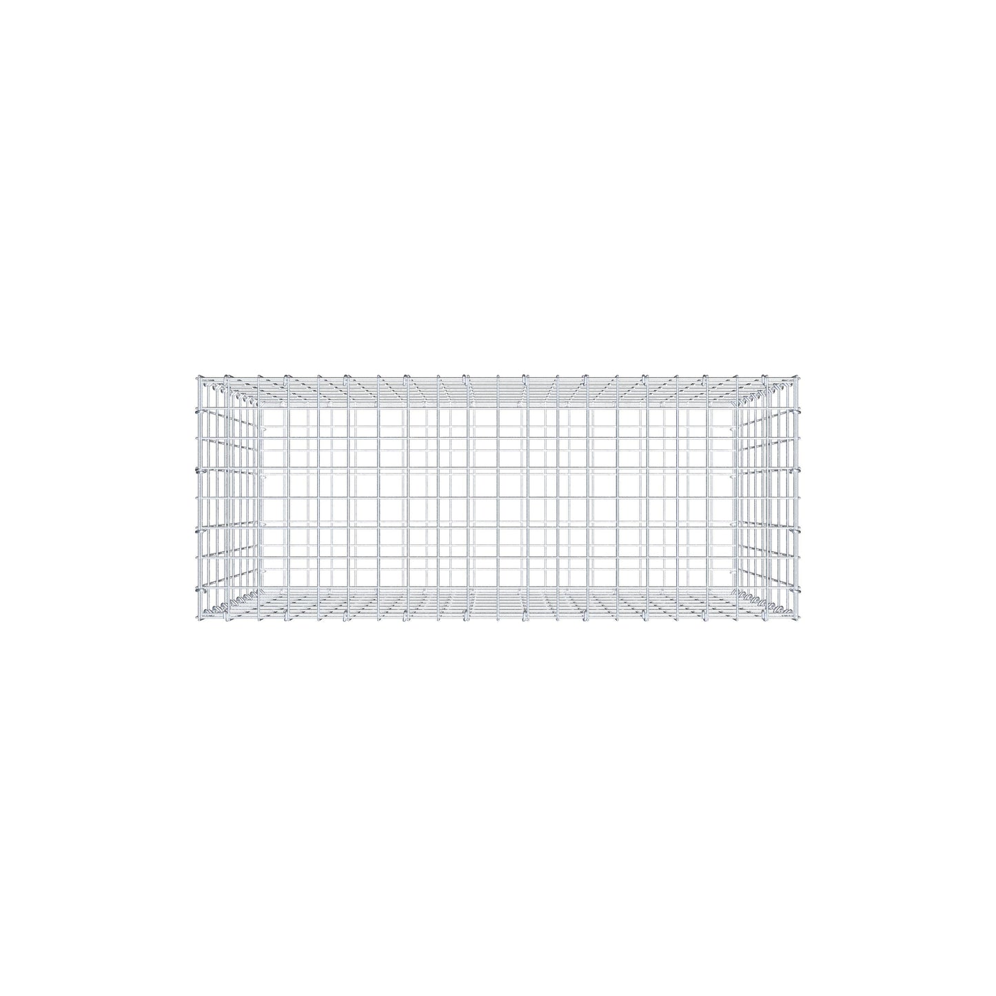 Schanskorf 100 cm x 80 cm x 40 cm (L x H x D), maaswijdte 5 cm x 10 cm, C-ring