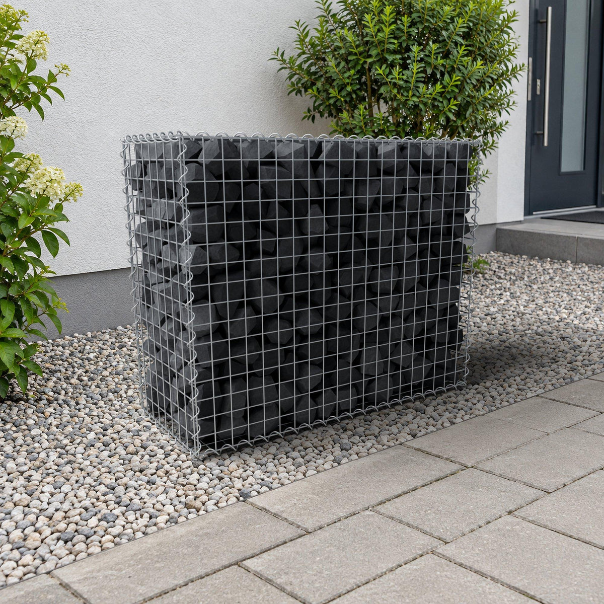 Gabion 100 cm x 80 cm x 40 cm (L x H x D), maskestørrelse 5 cm x 5 cm, spiral