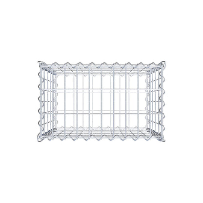 Gabião 50 cm x 50 cm x 30 cm (C x A x P), malhagem 5 cm x 10 cm, espiral