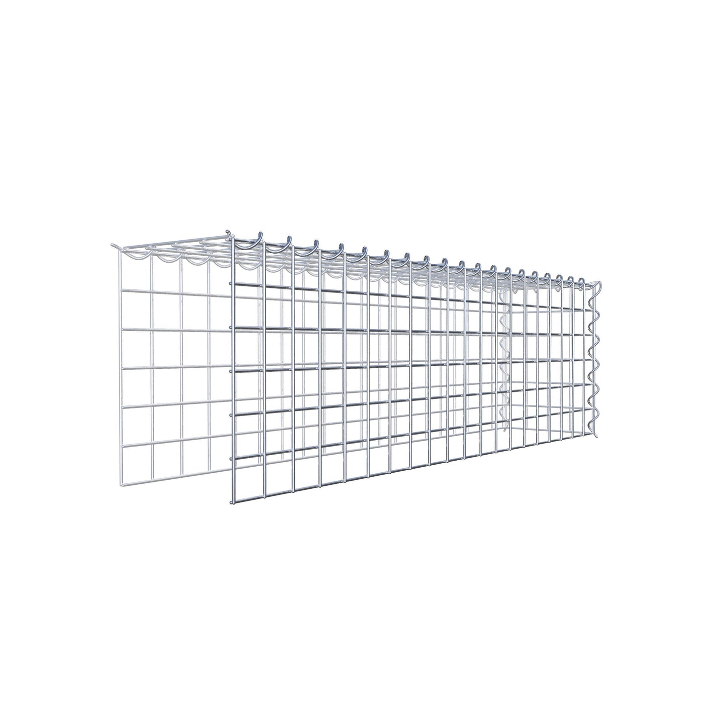 Add-on schanskorf type 4 100 cm x 30 cm x 20 cm (L x H x D), maaswijdte 5 cm x 5 cm, spiraalvormig