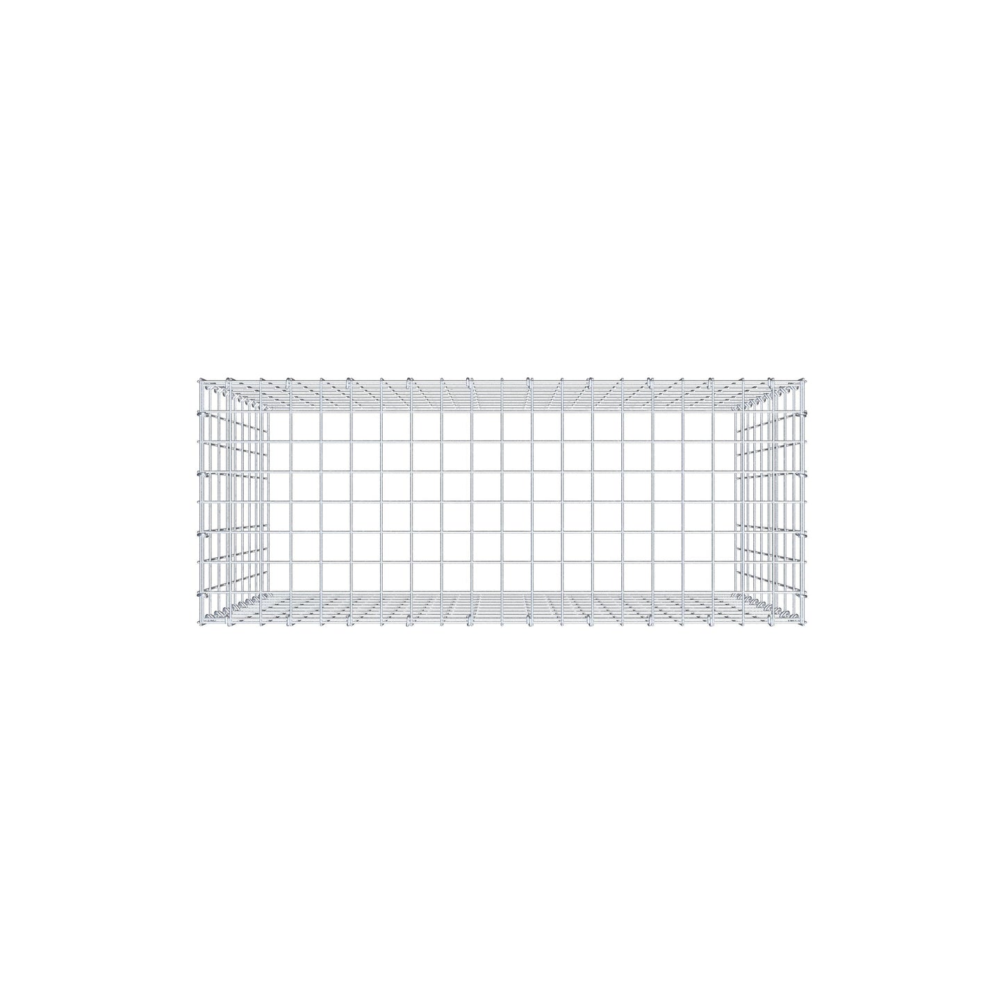 Type 3 oplegkorf 100 cm x 90 cm x 40 cm (L x H x D), maaswijdte 5 cm x 10 cm, C-ring