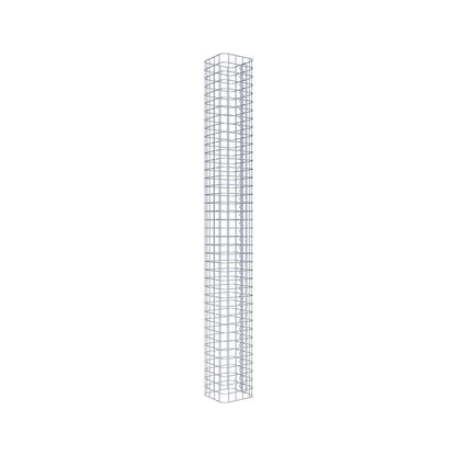 Columna rectangular de gaviones galvanizados en caliente, 22 cm x 22 cm, 200 cm de altura, MW 5 cm x 5 cm