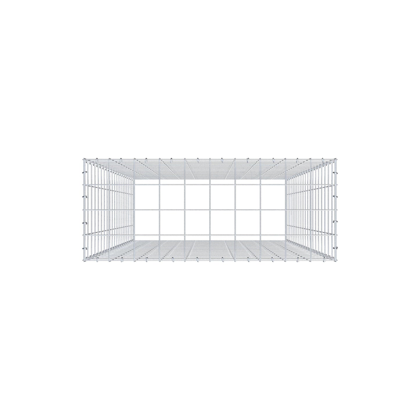 Opzetpaal type 3 200 cm x 100 cm x 40 cm (L x H x D), maaswijdte 10 cm x 10 cm, C-ring