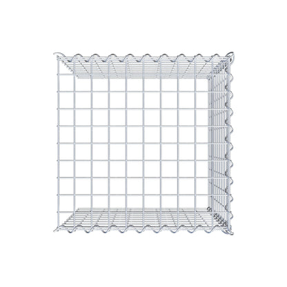 Aangebouwde schanskorf type 4 50 cm x 50 cm x 50 cm (L x H x D), maaswijdte 5 cm x 5 cm, spiraal