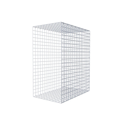 Opbouw schanskorf type 2 100 cm x 80 cm x 50 cm (L x H x D), maaswijdte 5 cm x 5 cm, C-ring