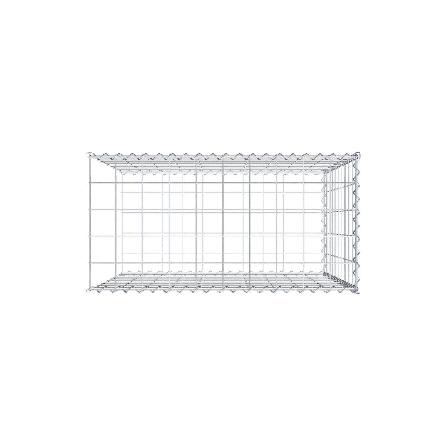 Add-on schanskorf type 2 100 cm x 100 cm x 50 cm (L x H x D), maaswijdte 10 cm x 10 cm, spiraal