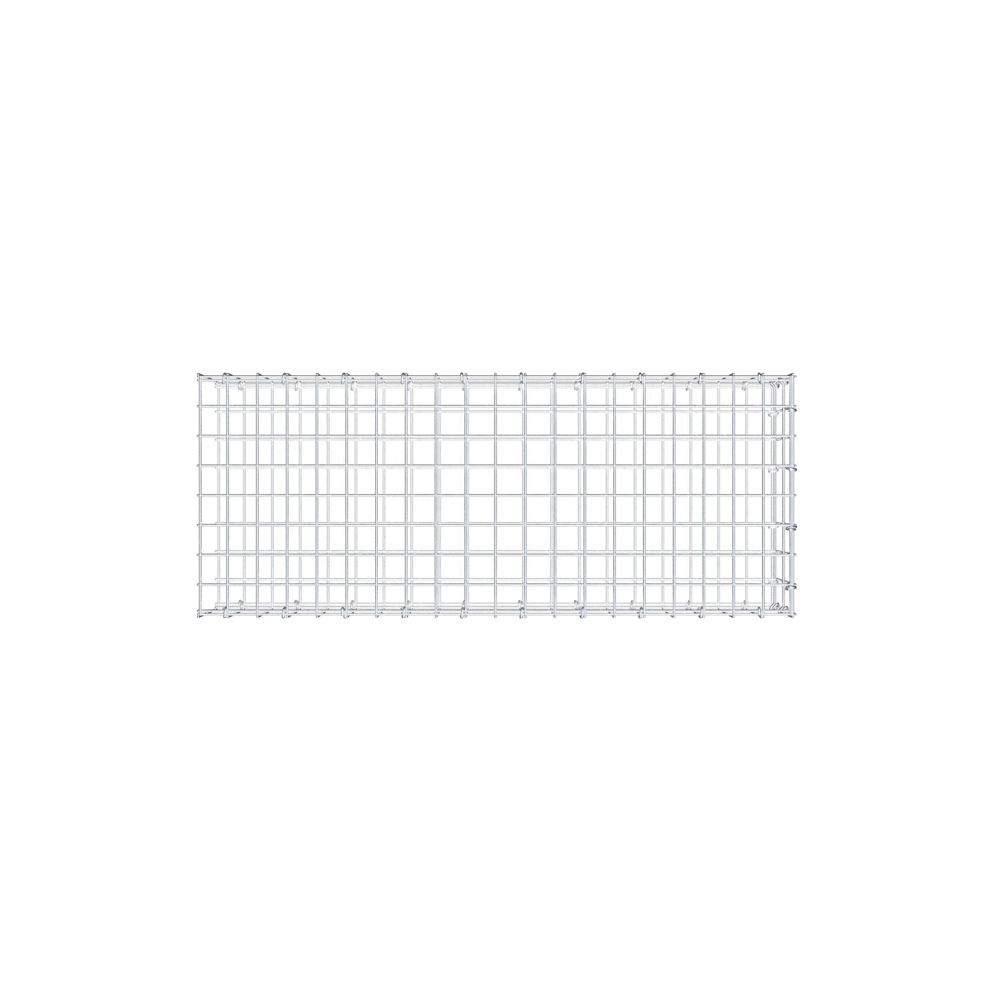 Monteret gabion type 2 100 cm x 20 cm x 40 cm, maskestørrelse 5 cm x 10 cm, C-ring