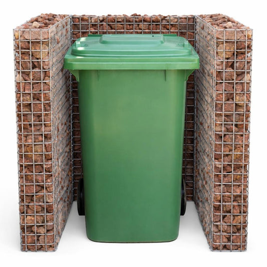 Gabionen Mülltonnenbox - 1 Tonne, 60-120 l, 115 cm Höhe