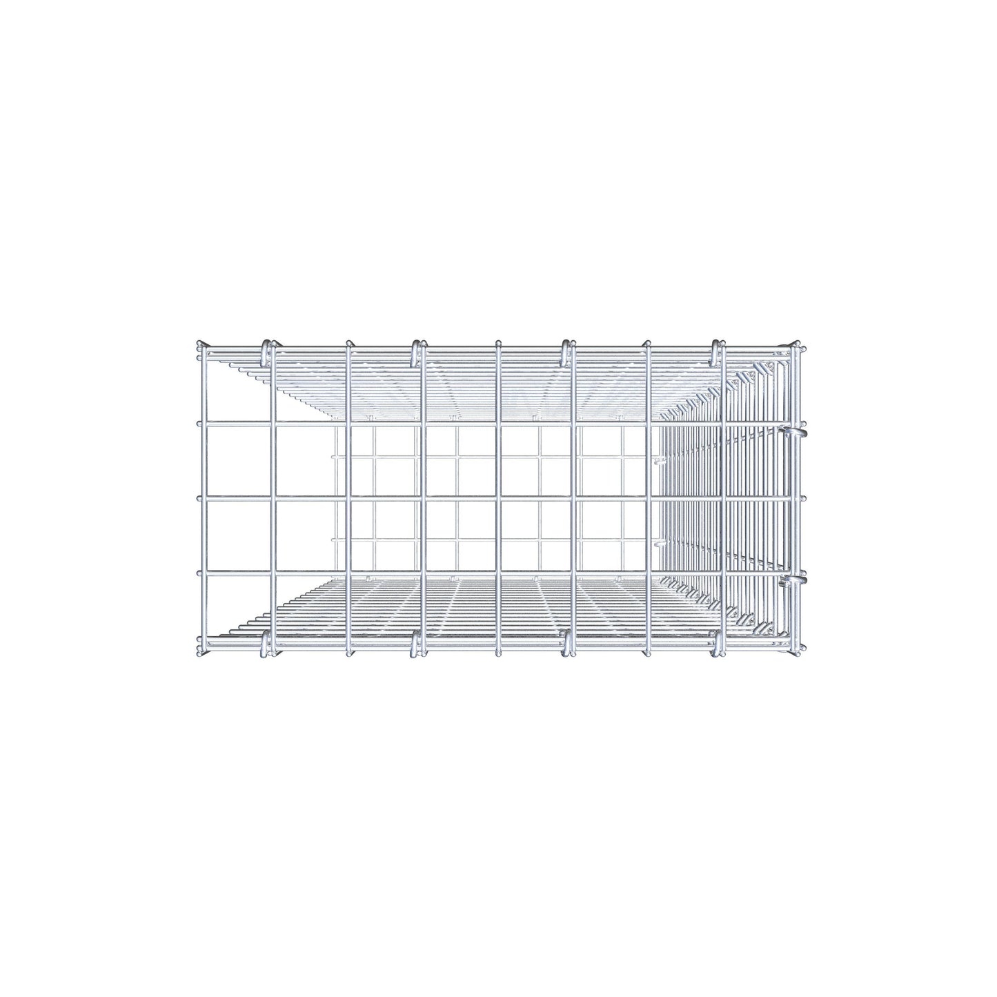 Fourche rapportée type 2 100 cm x 40 cm x 20 cm (L x H x P), mailles 5 cm x 5 cm, anneau C