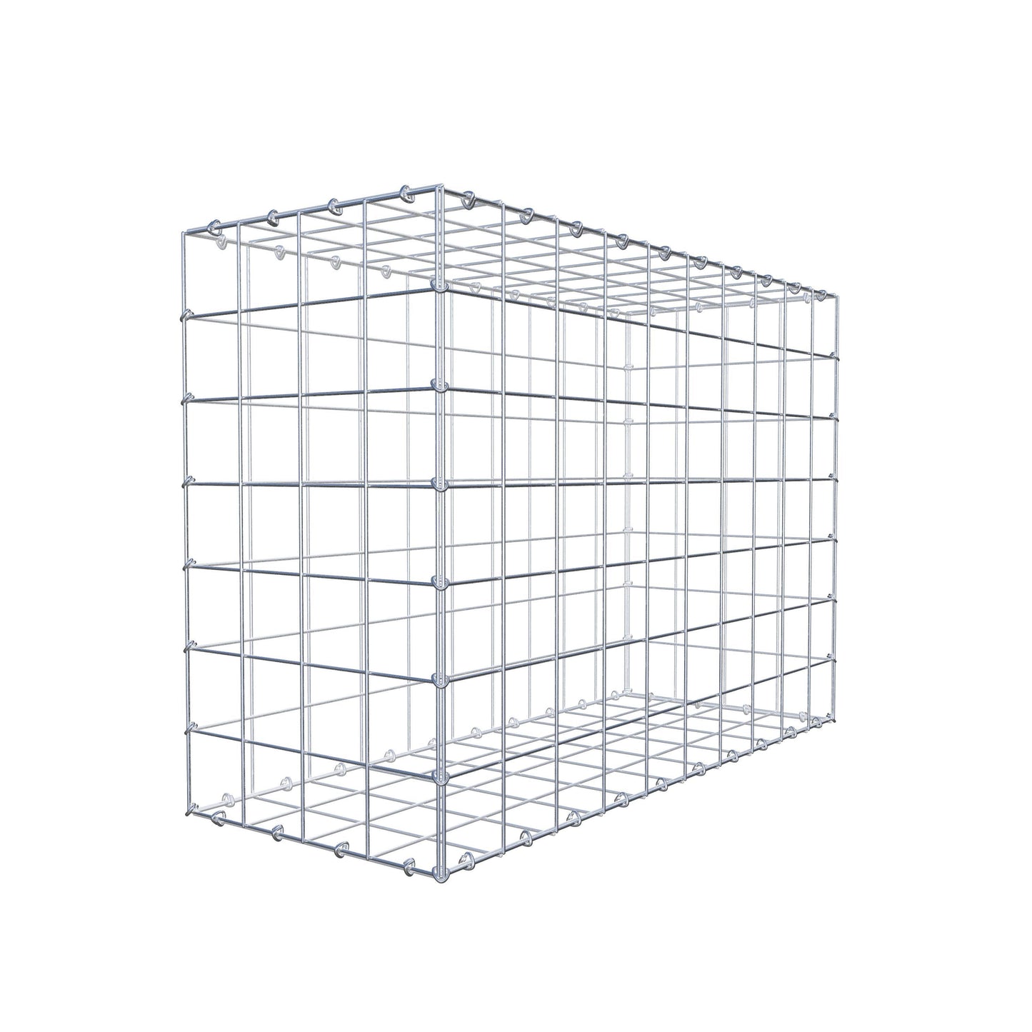 Gabião 100 cm x 70 cm x 40 cm (C x A x P), malhagem 10 cm x 10 cm, anel C