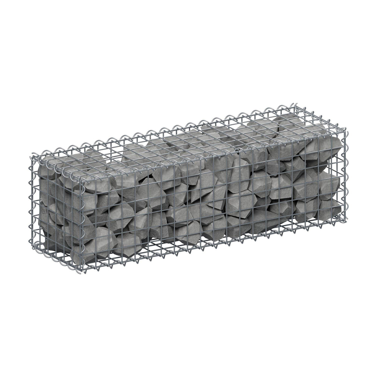 Schanskorf 100 cm x 30 cm x 30 cm (L x H x D), maaswijdte 5 cm x 5 cm, spiraalvormig