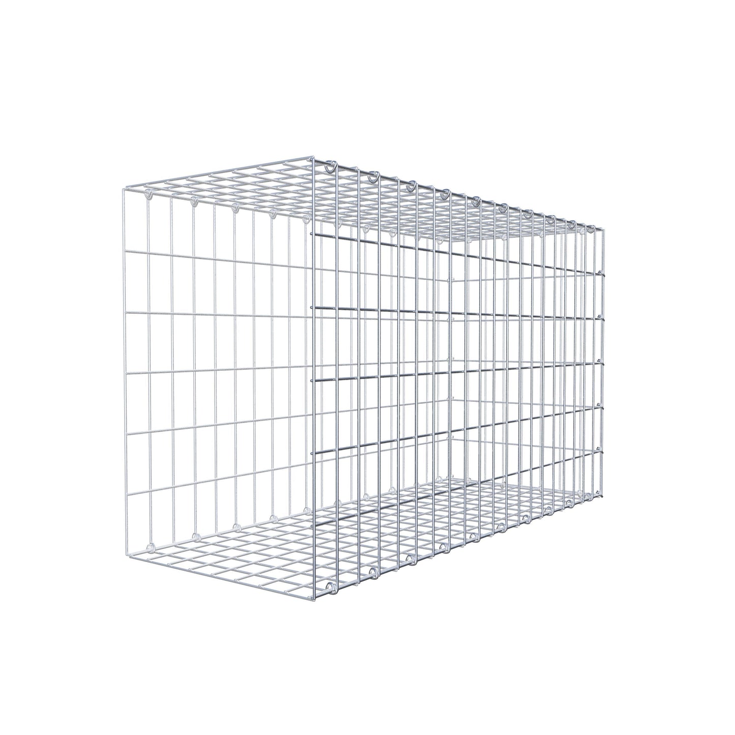Monteret gabion type 2 100 cm x 60 cm x 40 cm, maskestørrelse 5 cm x 10 cm, C-ring