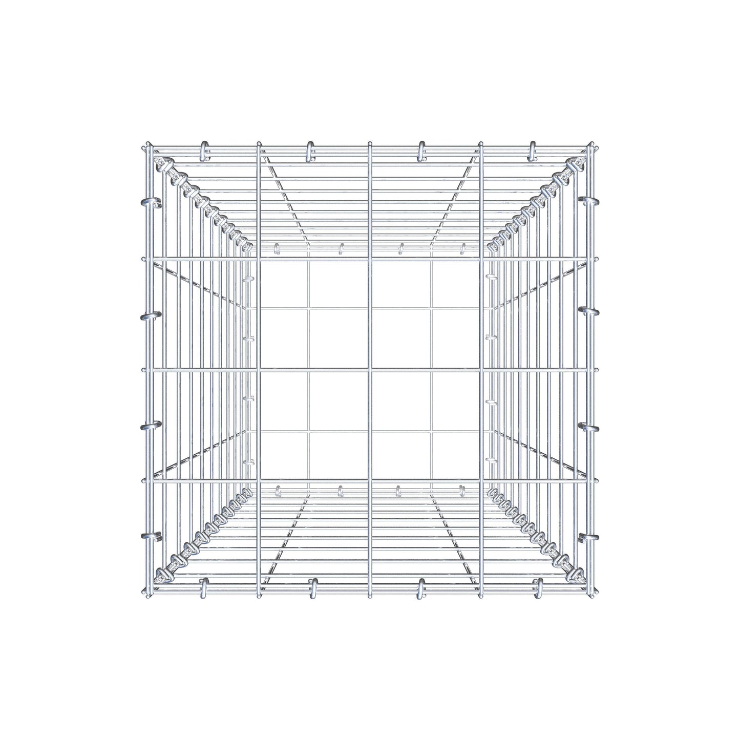 Schanskorf 100 cm x 40 cm x 40 cm (L x H x D), maaswijdte 10 cm x 10 cm, C-ring