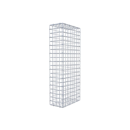 Gavión 100 cm x 40 cm x 20 cm (L x A x P), malla 5 cm x 5 cm, anillo en C