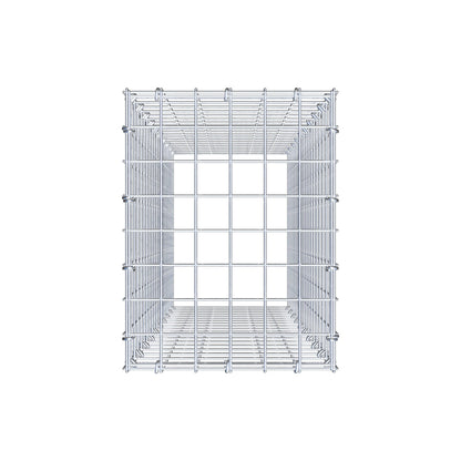 Type 3 oplegkorf 100 cm x 30 cm x 40 cm (L x H x D), maaswijdte 5 cm x 5 cm, C-ring