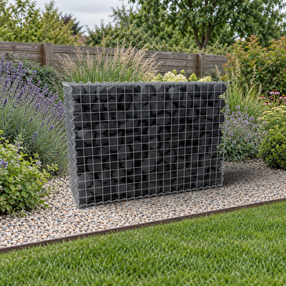 Gabião 100 cm x 70 cm x 30 cm (C x A x P), malhagem 5 cm x 5 cm, espiral