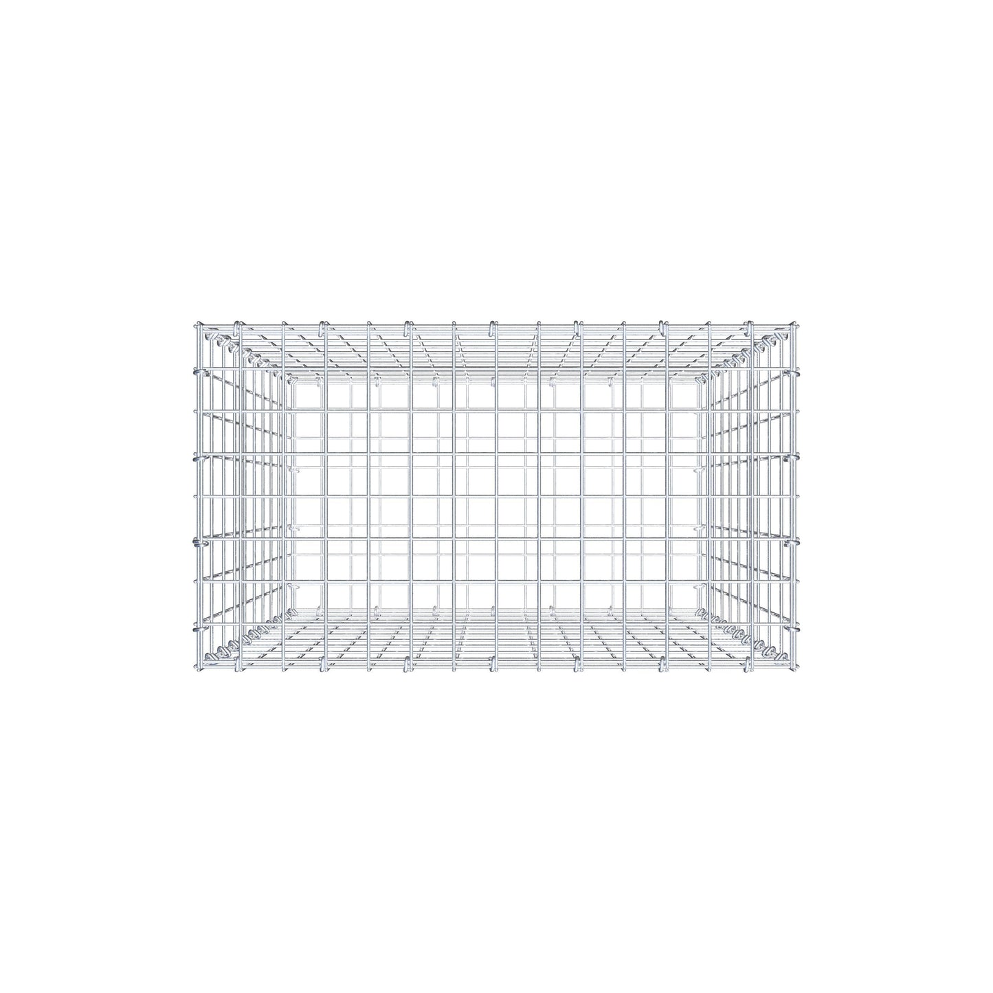 Gabion 100 cm x 70 cm x 40 cm (L x H x D), maskestørrelse 5 cm x 10 cm, C-ring