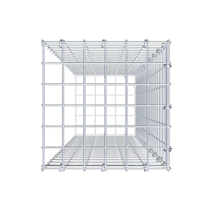 Anbaugabione Typ 2 100 cm x 30 cm x 30 cm (L x H x T), Maschenweite 5 cm x 5 cm, C-Ring