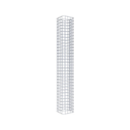 Coluna de gabião quadrada 22 cm x 22 cm, 160 cm de altura, PM 5 cm x 5 cm