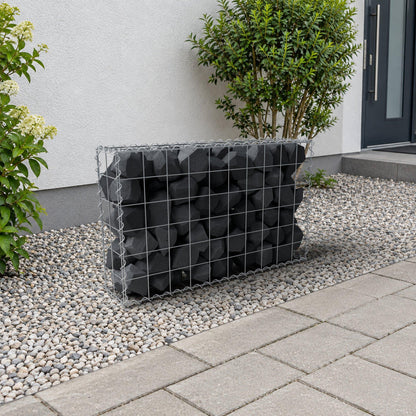 Gabion 100 cm x 60 cm x 20 cm (L x H x D), maskestørrelse 10 cm x 10 cm, spiral