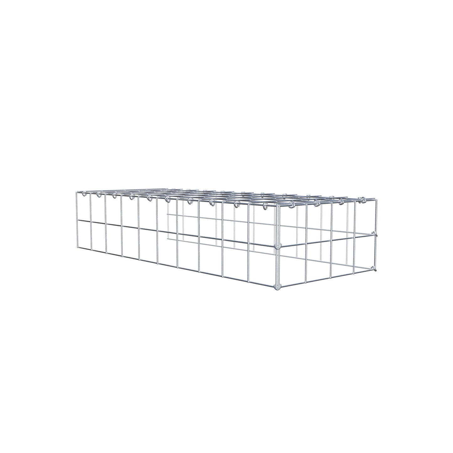 Gabião Tipo 4 100 cm x 20 cm x 40 cm (C x A x P), malhagem 10 cm x 10 cm, anel C