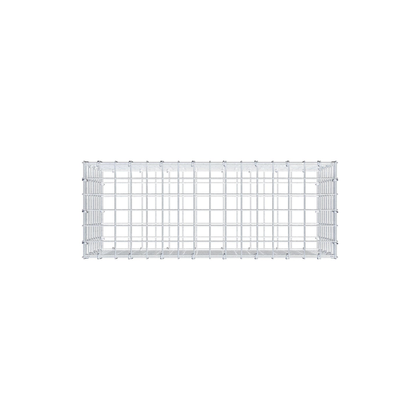 Gabbione 80 cm x 40 cm x 30 cm (L x H x P), maglia 5 cm x 5 cm, anello a C