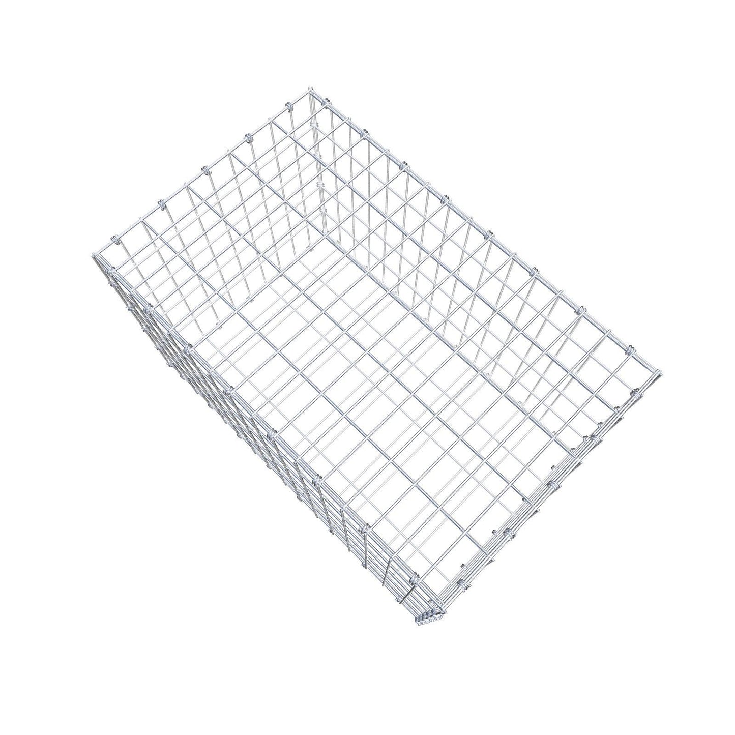 Schanskorf 80 cm x 50 cm x 50 cm (L x H x D), maaswijdte 5 x 10 cm, spiraalring