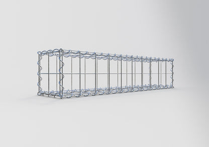 Gabion 100 cm x 20 cm x 20 cm (L x H x D), maskestørrelse 10 cm x 10 cm, spiral