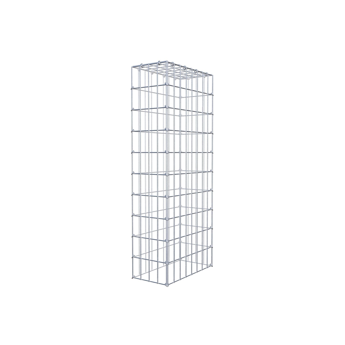 Gavión complementario de tipo 3 100 cm x 40 cm x 20 cm (largo x alto x fondo), malla 5 cm x 10 cm, anillo en C