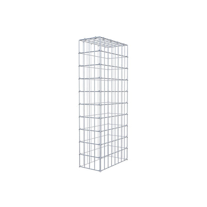 Gavión complementario de tipo 3 100 cm x 40 cm x 20 cm (largo x alto x fondo), malla 5 cm x 10 cm, anillo en C