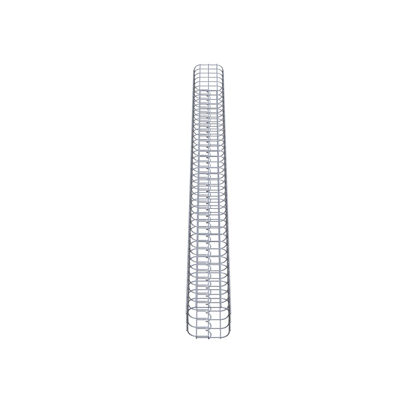 Colonna rettangolare in gabbione zincato a caldo, 17 cm x 17 cm, altezza 200 cm, MW 5 cm x 5 cm